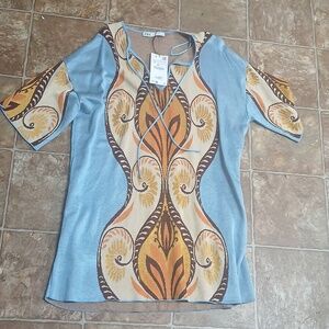 NWT Zara Viscose Sweater Dress Kimono V Droop Drop Size Small